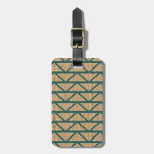 Ethnic Style Knitted Pattern Luggage Tag