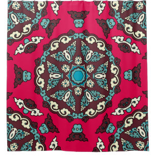Ethnic style, vintage decorative seamless texture. shower curtain