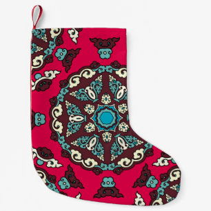 Ethnic style, vintage decorative seamless texture. small christmas stocking