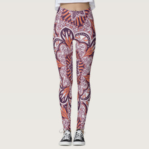 Ethnic style, vintage decorative texture. leggings