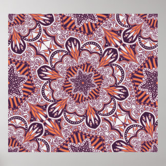 Ethnic style, vintage decorative texture. poster