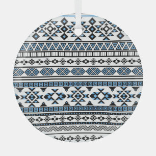 Ethnic Triangle Geometric Navajo Pattern Glass Tree Decoration
