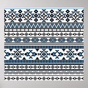 Ethnic Triangle Geometric Navajo Pattern Poster