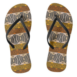 ethnic tribal african pattern flip flops