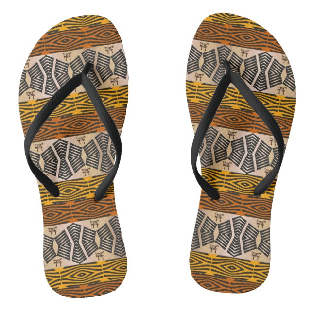 ethnic tribal african pattern flip flops (Footbed)