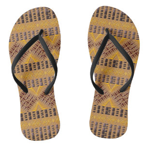ethnic tribal african pattern flip flops