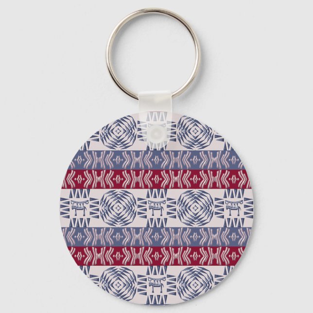Ethnic tribal african  pattern. key ring (Front)