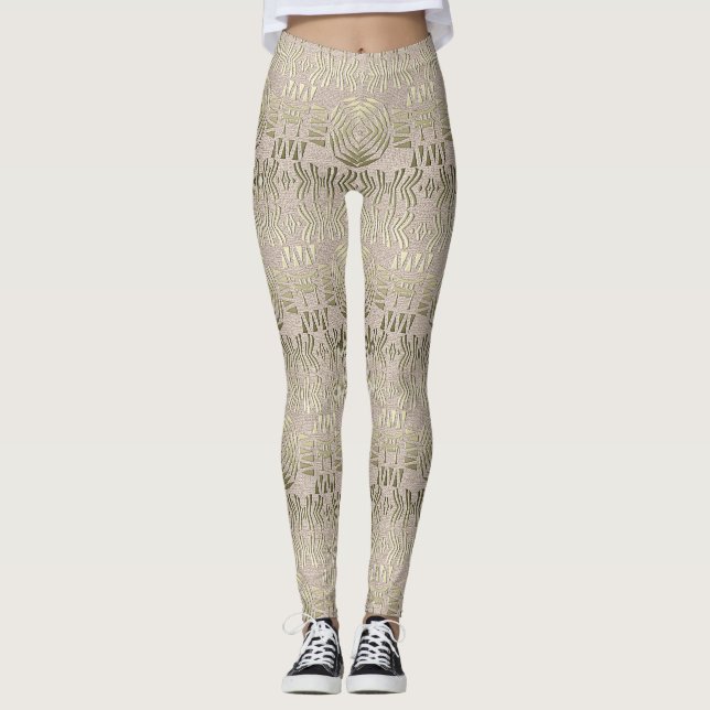 ethnic tribal african pattern leggings (Front)