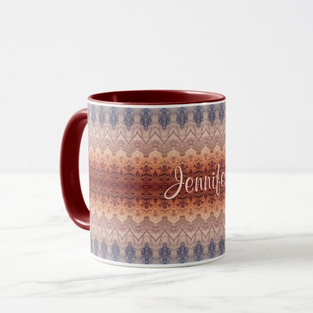 ethnic tribal african pattern.monogram. mug (Front Left)