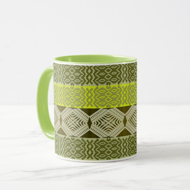 ethnic tribal african pattern.monogram. mug (Front Left)