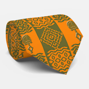 ethnic tribal african pattern tie