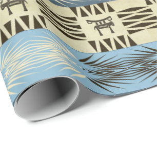 ethnic tribal african pattern wrapping paper
