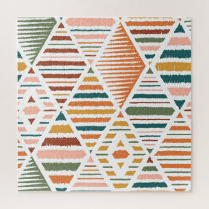 Ethnic Tribal Argyle Seamless Pattern Jigsaw Puzzle