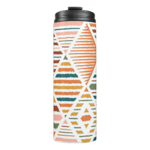Ethnic Tribal Argyle Seamless Pattern. Traditional Thermal Tumbler