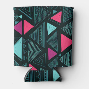 Ethnic Tribal Boho: Doodle Vintage. Can Cooler