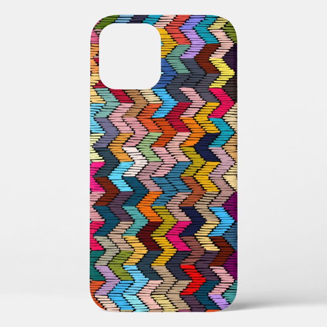Ethnic Tribal Embroidered Geometric Case-Mate iPhone Case (Back)