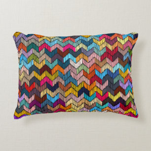 Ethnic Tribal Embroidered Geometric Decorative Cushion