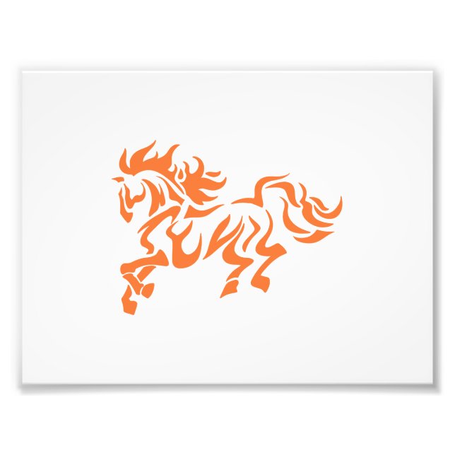 Ethnic tribal Horse - Choose background colour Photo Print (Front)
