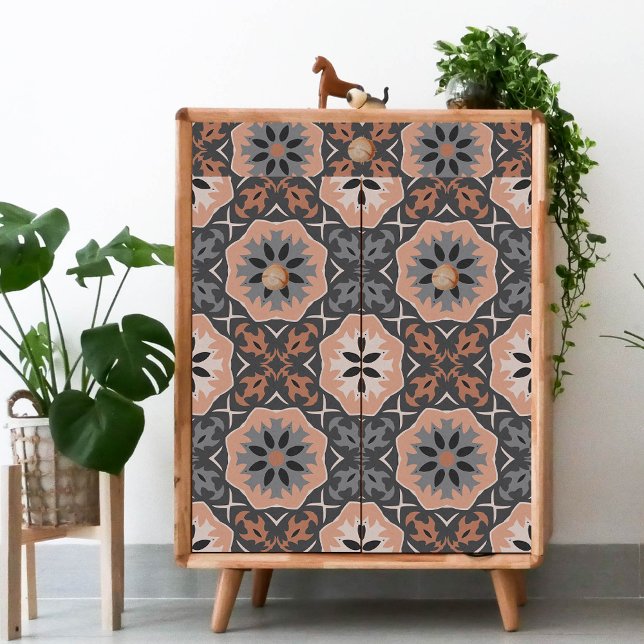 Ethnic Tribal Light Grey And Coffee Tones Tissue Paper (Creator Uploaded)