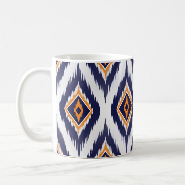 Ethnic Tribal Motif: Ikat Pattern. Coffee Mug (Left)