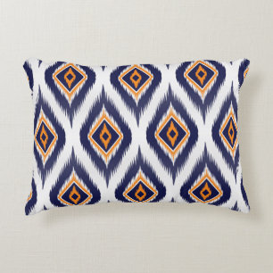 Ethnic Tribal Motif: Ikat Pattern. Decorative Cushion