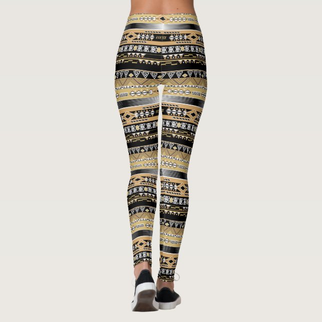 Ethnic , tribal, ornament leggings (Back)