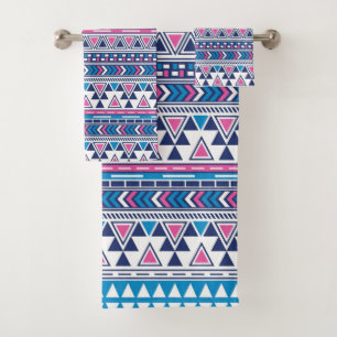 Ethnic Tribal Pattern Bath Towel Set