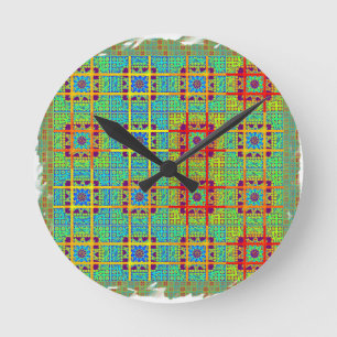 Ethnic tribal pattern.jpg round clock
