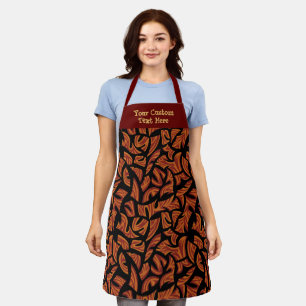 Ethnic Tribal Pattern Orange Brown Black Apron