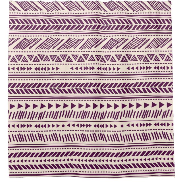 Ethnic tribal: seamless geometric pattern. shower curtain (Front)
