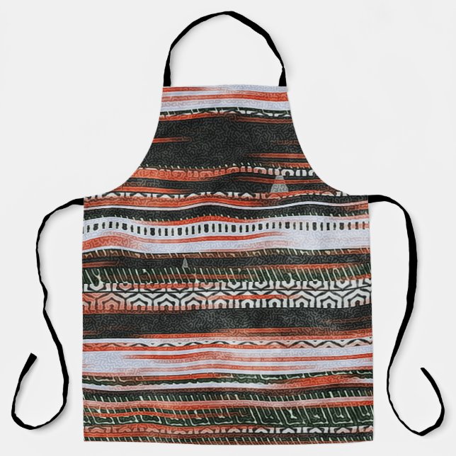 Ethnic tribal stripes: rug design. apron (Front)