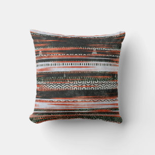 Ethnic tribal stripes: rug design. cushion