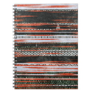 Ethnic tribal stripes: rug design. notebook