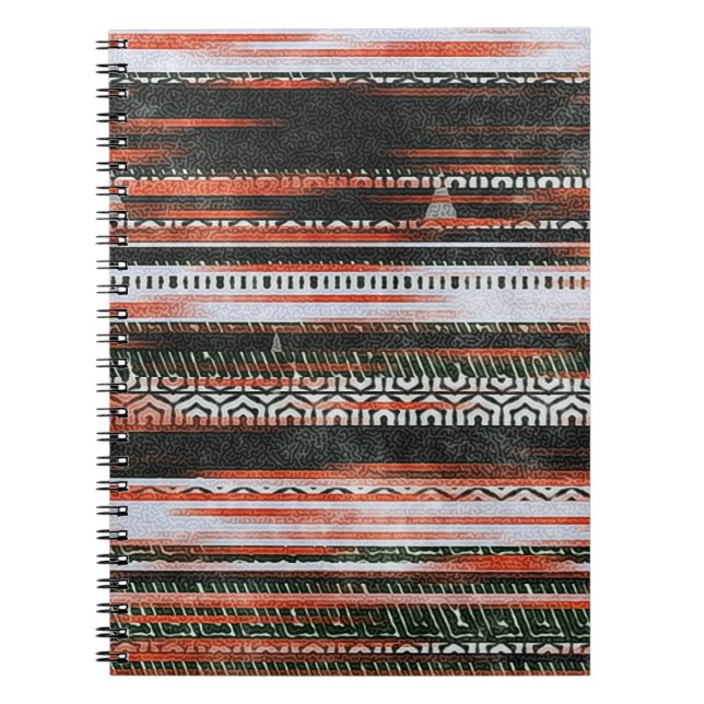 Ethnic tribal stripes: rug design. notebook (Front)