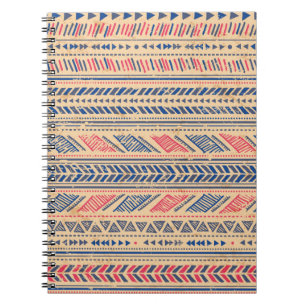 Ethnic tribal vintage seamless pattern notebook