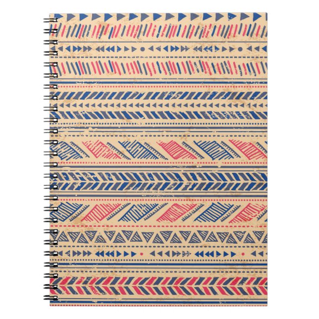 Ethnic tribal vintage seamless pattern notebook (Front)