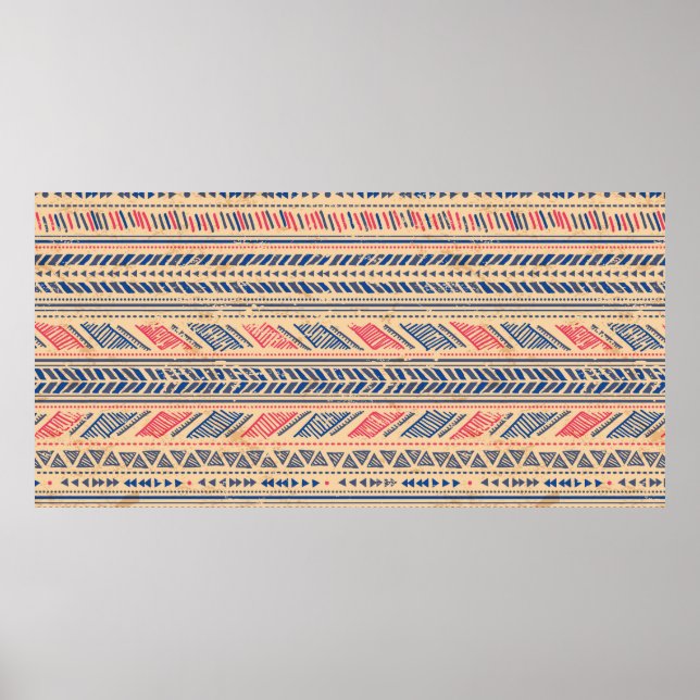 Ethnic tribal vintage seamless pattern poster (Front)