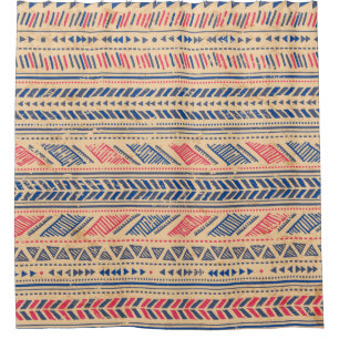 Ethnic tribal vintage seamless pattern shower curtain
