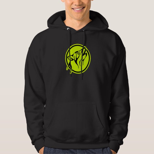 Ethnic Tribal Wolf Head Boho Feather Native Americ Hoodie (Front)