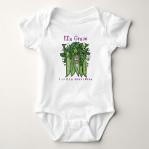 Ethnic Twins 2 Lil Sweet Peas Baby Bodysuit