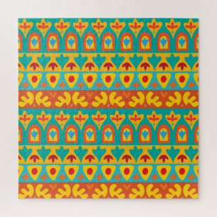 Ethnic Vintage Garden Seamless Background Jigsaw Puzzle