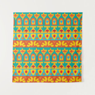 Ethnic Vintage Garden Seamless Background Tapestry