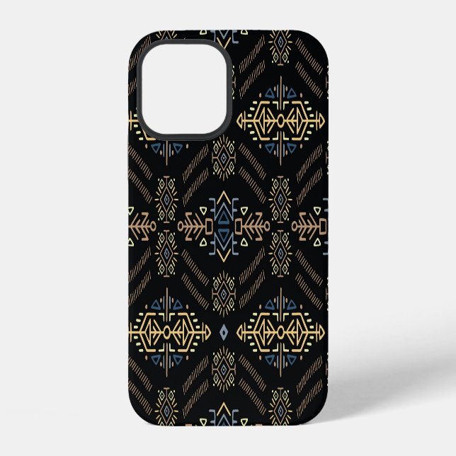 Ethnic Vintage: Hand Drawn Seamless Pattern iPhone Case (Back)