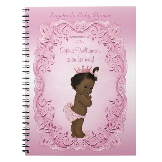 Ethnic Vintage Princess Baby Shower Guest Book (Front)