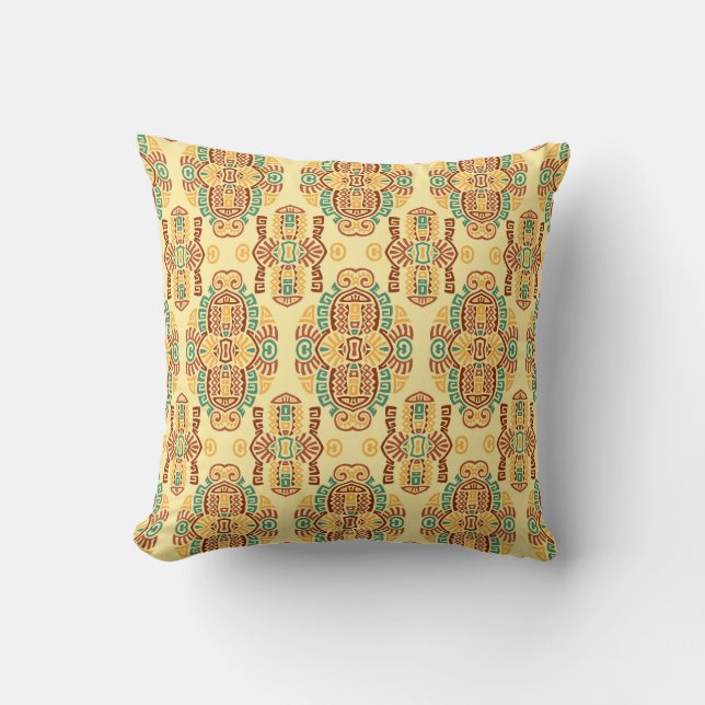 Ethnic Vintage Trend: Bohemian Seamless Tile Cushion (Front)