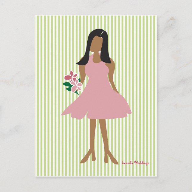 Ethnic Wedding Female Postcard (Front)