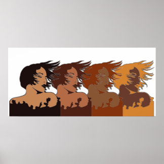 Ethnic Women in the Wind Poster