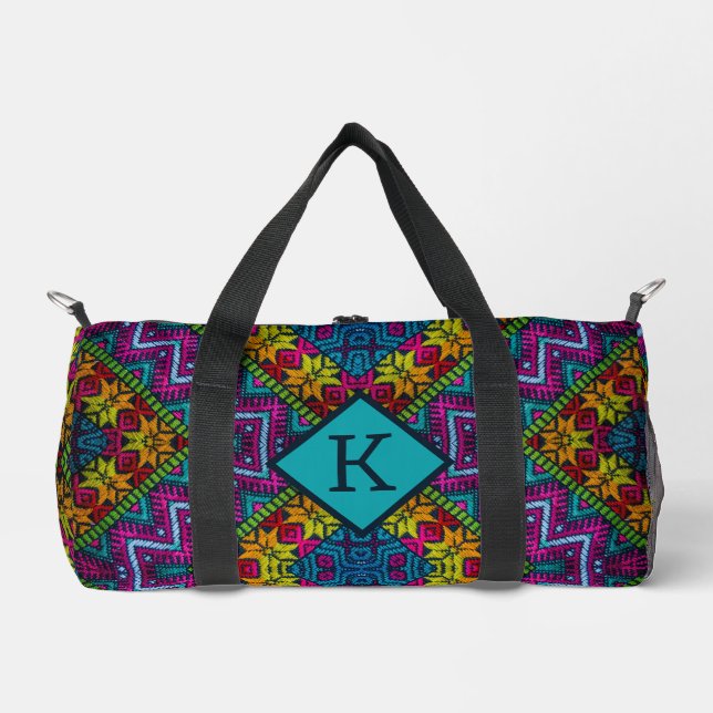 Ethnic Woven Threads Duffle Bag (Front)