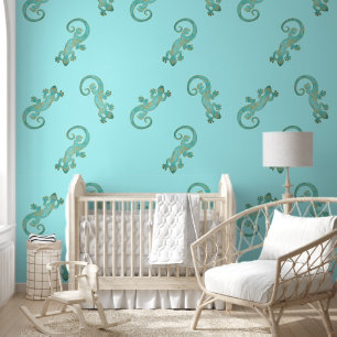 Ethno Gecko With Spirals And Dots 5 Wallpaper