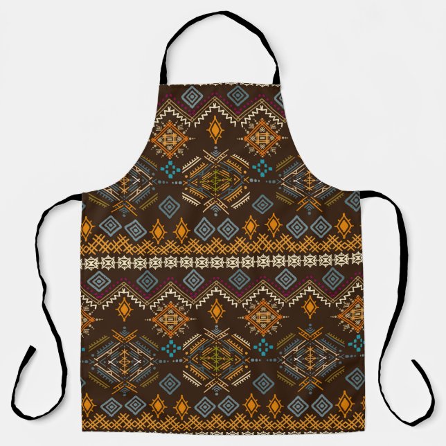 Ethno seamless pattern. Ethnic boho ornament. Trib Apron (Front)